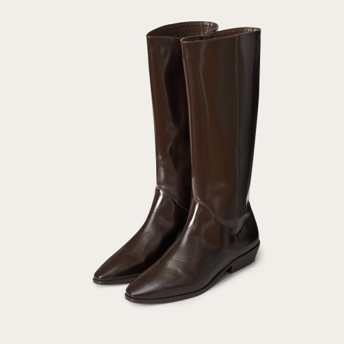 Peggy High Boots, glossy brown | Balagan Studio