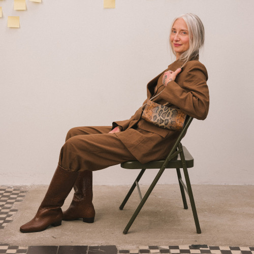 Martha High Boots, caramel croco| Balagan Studio
