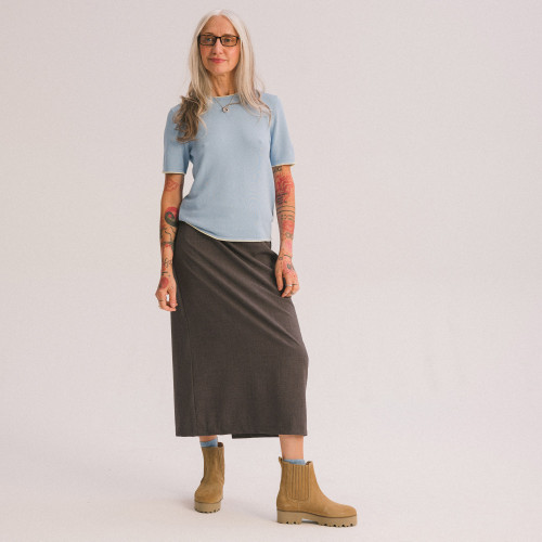 Trisha botki, piaskowy welur | Balagan Studio