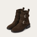 Anya boots, dark chocolate velvet