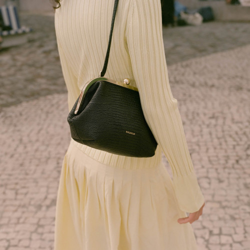 Sicily Bag M, black lizard | Balagan Studio