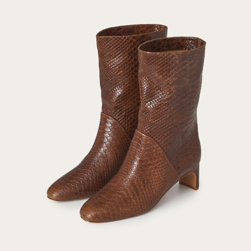 Adina Boots, caramel croco | Balagan Studio