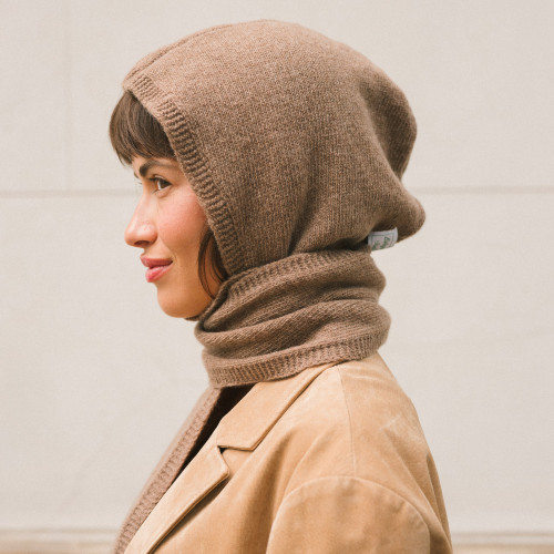 Irena Hooded Scarf, coffee | Balagan Studio