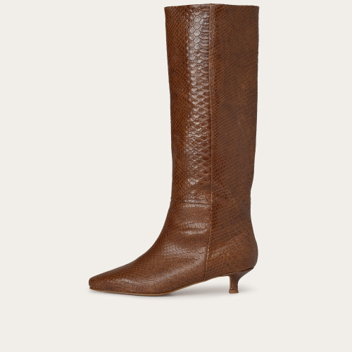 Stockholm Boots, caramel croco I  Balagan Studio