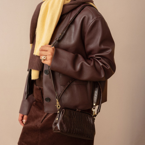 Bag Strap, brown croco | Balagan Studio