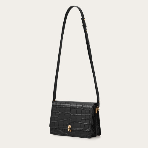 Jubilee Bag torebka M, czarny wzór krokodyla | Balagan Studio