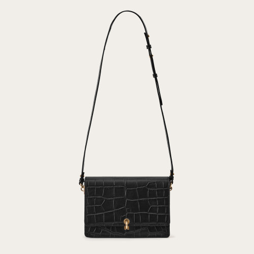 Jubilee Bag torebka M, czarny wzór krokodyla | Balagan Studio