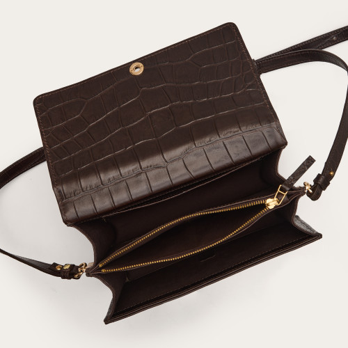Jubilee Bag M, brown croco | Balagan Studio