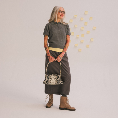 Georgia boots, beige croco | Balagan Studio