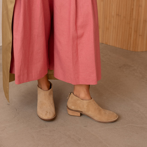 Lea botki, piaskowy welur OUTLET | Balagan Studio