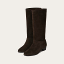 Martha High Boots, dark chocolate velvet