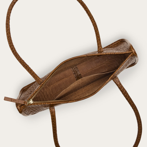 Baguette Bag M, caramel croco | Balagan Studio