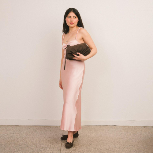Plis Bag M, brown velvet | Balagan Studio