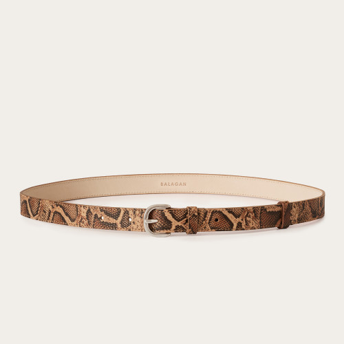 Belt №6, beige python pattern | Balagan Studio