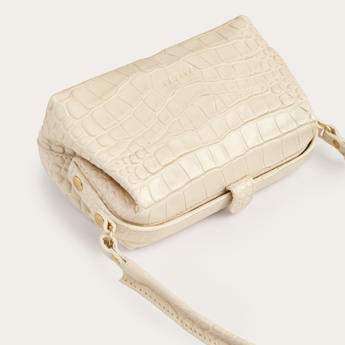 Roha Bag S, cream croco | Balagan Studio