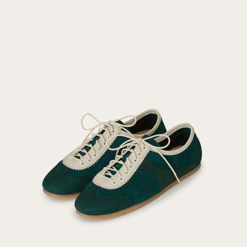 Milano Sneakers, dark green velvet | Balagan Studio