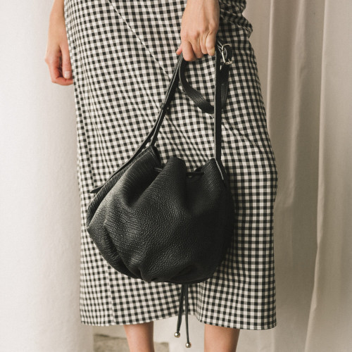 Celia Bag L, black lizard | Balagan Studio