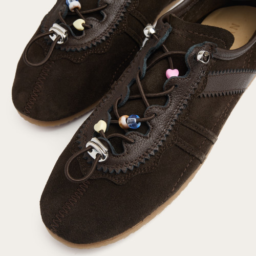 Gent Sneakers, dark chocolate velvet | Balagan Studio