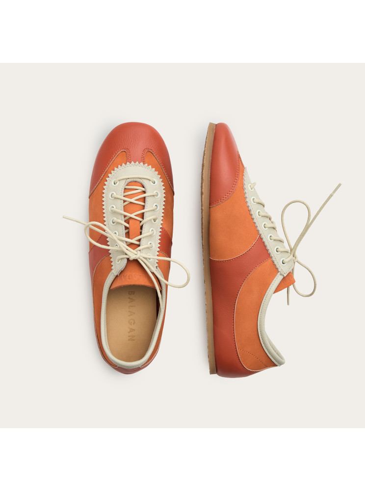 Milano sneakersy, morelowy nubuk | Balagan Studio