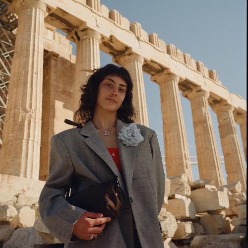 Rofe torebka M, brązowy welur | Balagan Studio