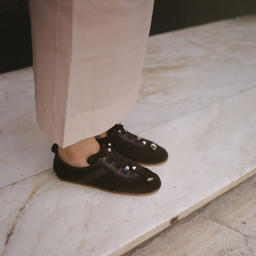 Gent Sneakers, dark chocolate velvet | Balagan Studio
