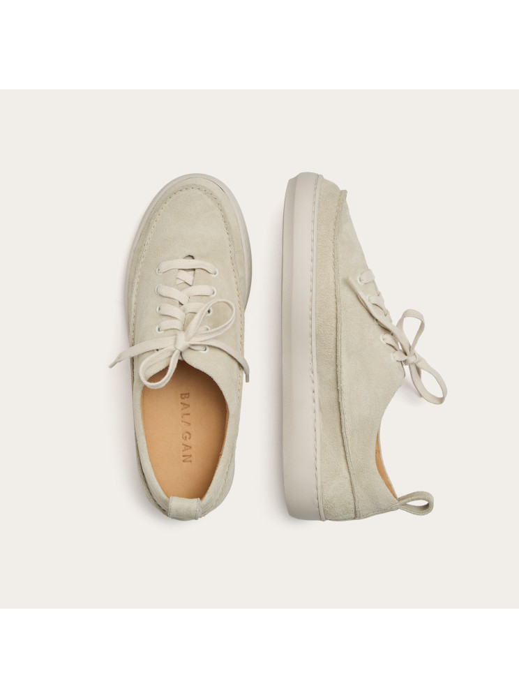 Riva sneakersy, jasny welur | Balagan Studio