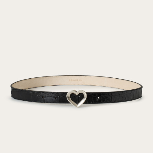 Love Belt, black croco | Balagan Studio