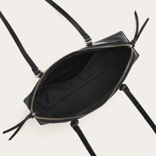 Ella Bag M, black croco | Balagan Studio
