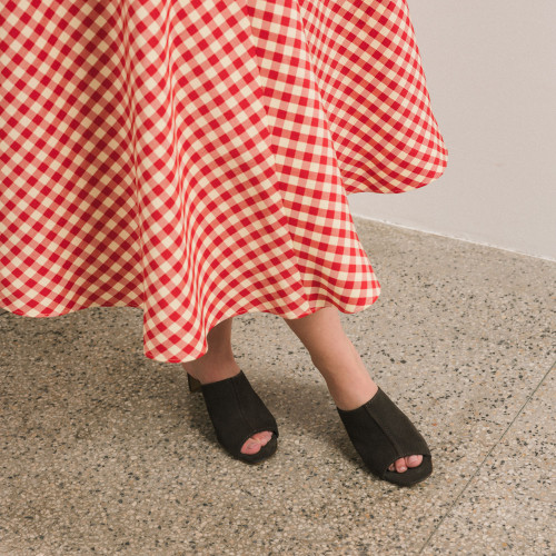 Ginaa slides, dark chocolate velvet | Balagan Studio