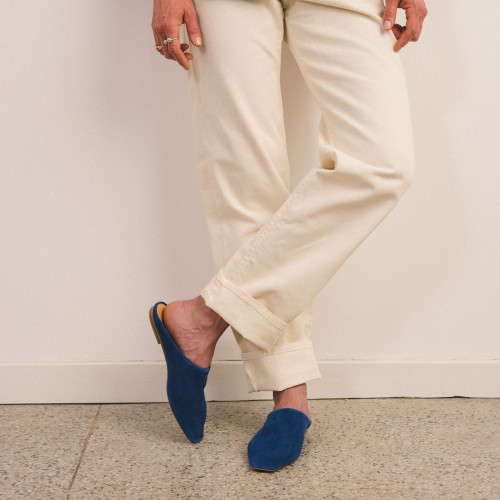Bayit Slides, cornflower velvet | Balagan Studio