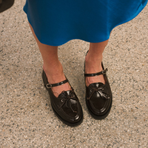 Josie Flats, glossy brown | Balagan Studio