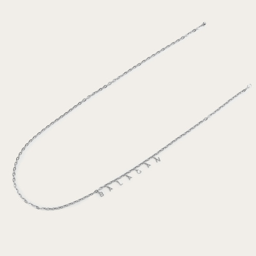 Chain Belt with BALAGAN inscription, silver | Balagan Studio