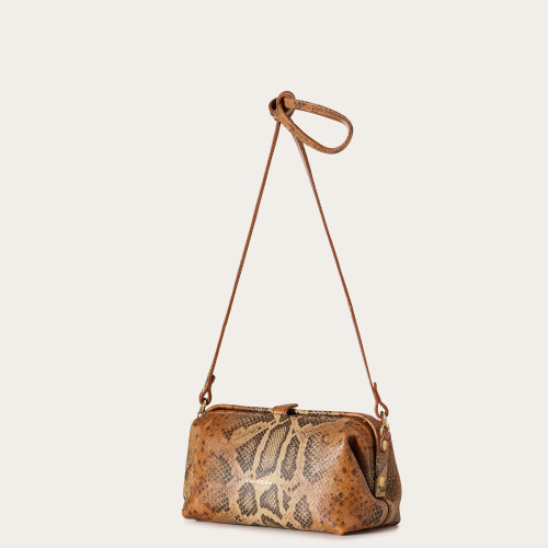 Rofe Bag M, ginger python pattern | Balagan Studio