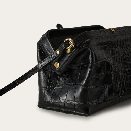 Rofe Bag M, black croco | Balagan Studio