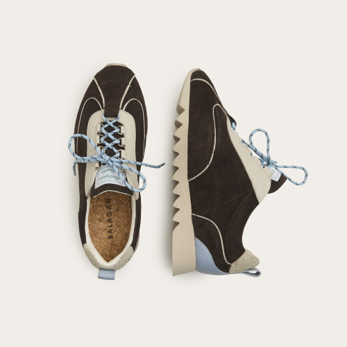 Karish Sneakers, dark chocolate velvet | Balagan Studio