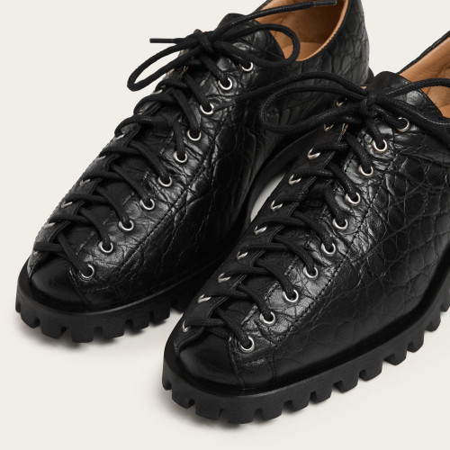 Riff Flats, black alligator pattern | Balagan Studio