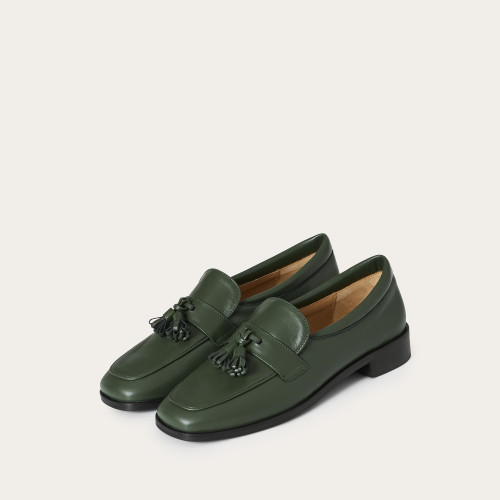 Marcella Loafers, dark green | Balagan Studio