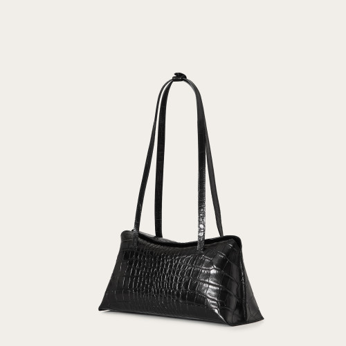 Envelope Bag M, black croco | Balagan Studio