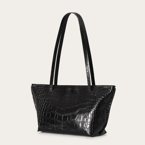 Ishti Bag L, black croco | Balagan Studio
