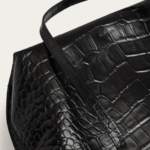 Ishti Bag L, black croco | Balagan Studio
