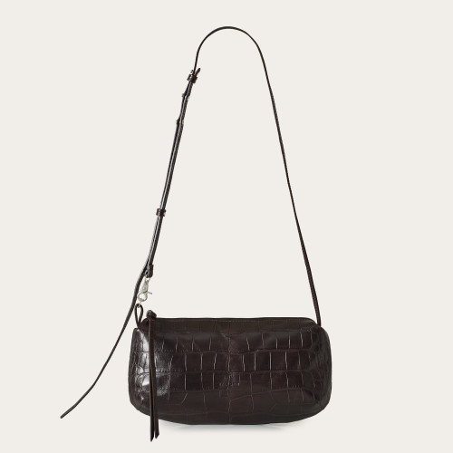Marianne Bag M, brown croco | Balagan Studio