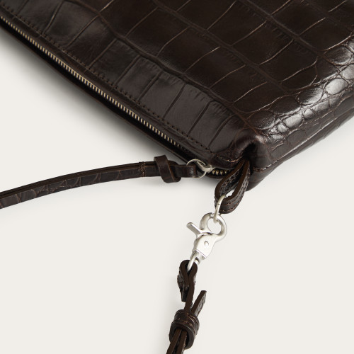 Marianne Bag M, brown croco | Balagan Studio