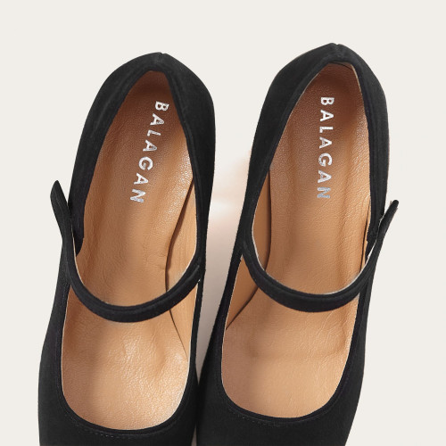 Dora High Heels, black suede OUTLET | Balagan Studio