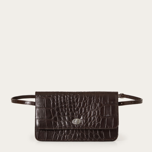 Tasca bag, brown croco | Balagan Studio