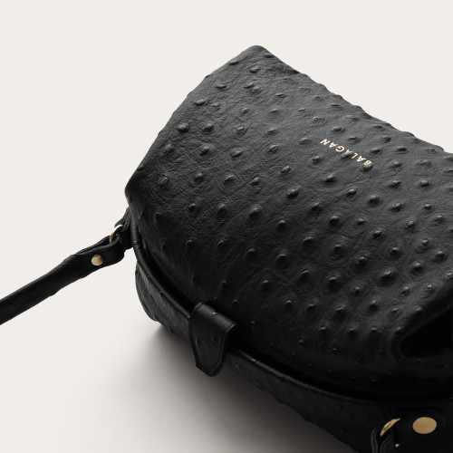 Hug bag torebka M, czarny wzór strusia | Balagan Studio