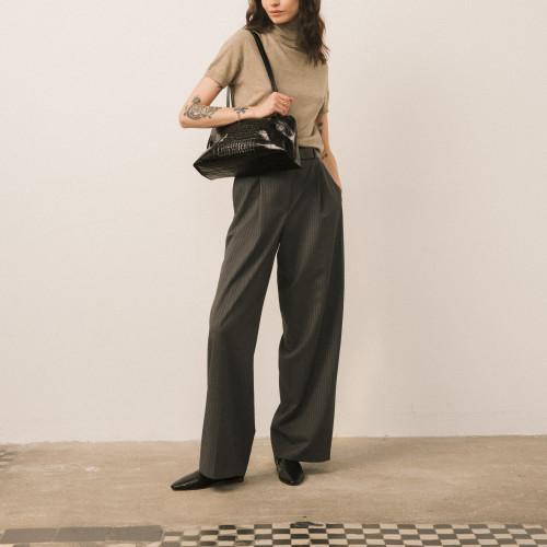 Andree Flats, black alligator pattern | Balagan Studio