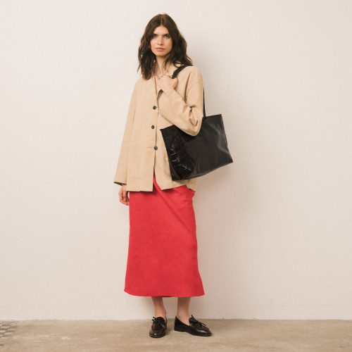 Esek Bag XL, black croco | Balagan Studio