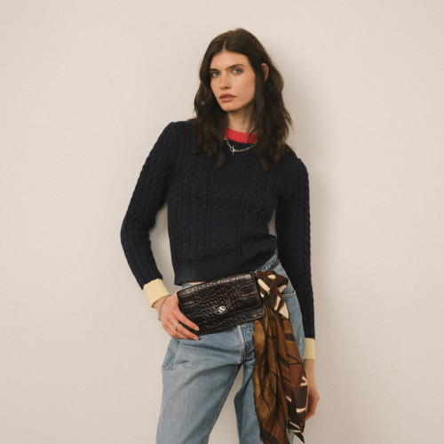 Tasca bag, brown croco | Balagan Studio