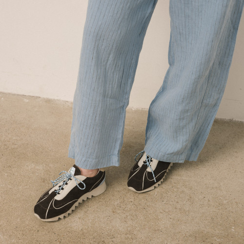 Karish Sneakers, dark chocolate velvet | Balagan Studio