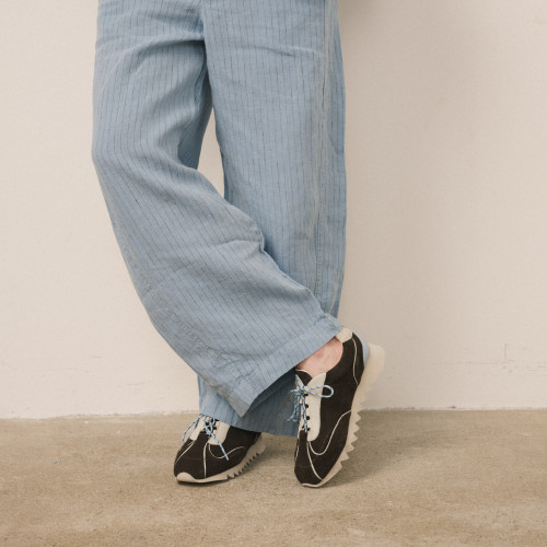 Karish sneakersy, czekoladowy brąz welur | Balagan Studio